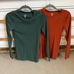 J. Crew perfect fit long sleeve tees. Size M.